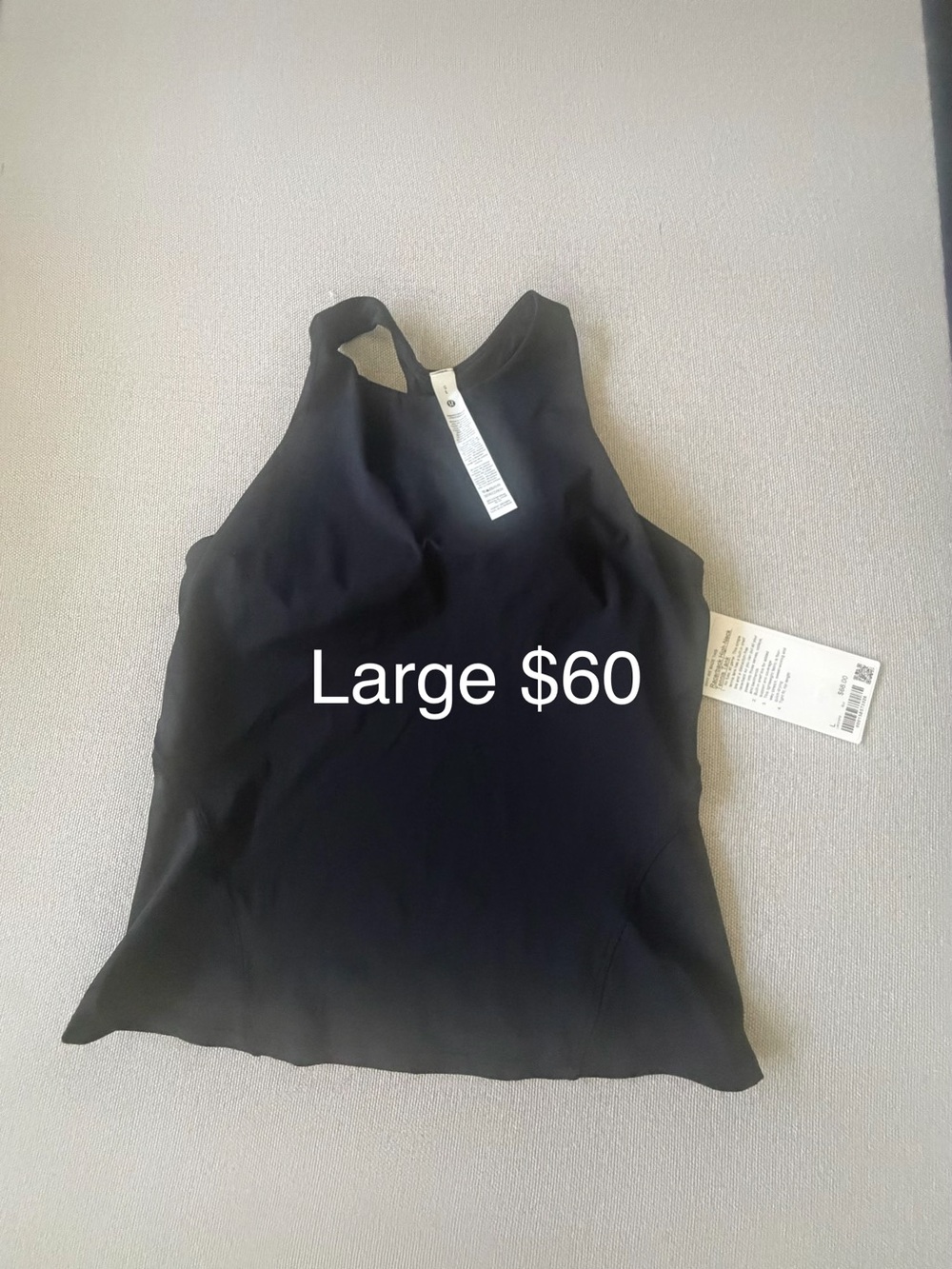 lululemon athletica Black High Neck Tank Top